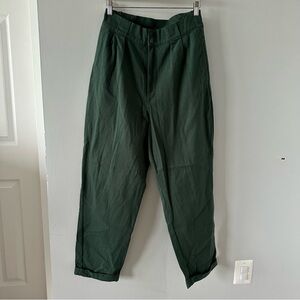 Lucy & Yak Addison Tapered Twill Trousers in Posy Green